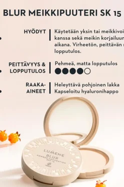 Lumene Kasvomeikit<Blur SK15 meikkipuuteri 10 g
