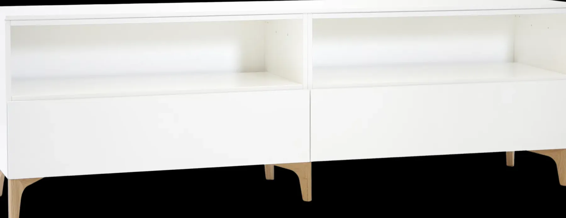 Lundia Hyllyt, Kaapit Ja Lipastot<Fuuga tv-taso, 2 laatikkoa