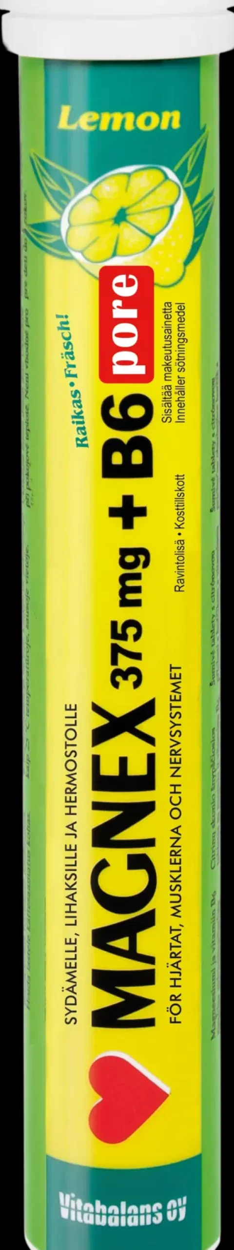 Clearance Magnex 375 mg + B6 pore 20 tabl. Kivennäis- Ja Hivenaineet