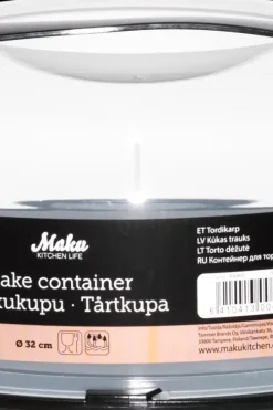 Maku Keittiötarvikkeet<Basic kakkukupu pyöreä musta 32 cm