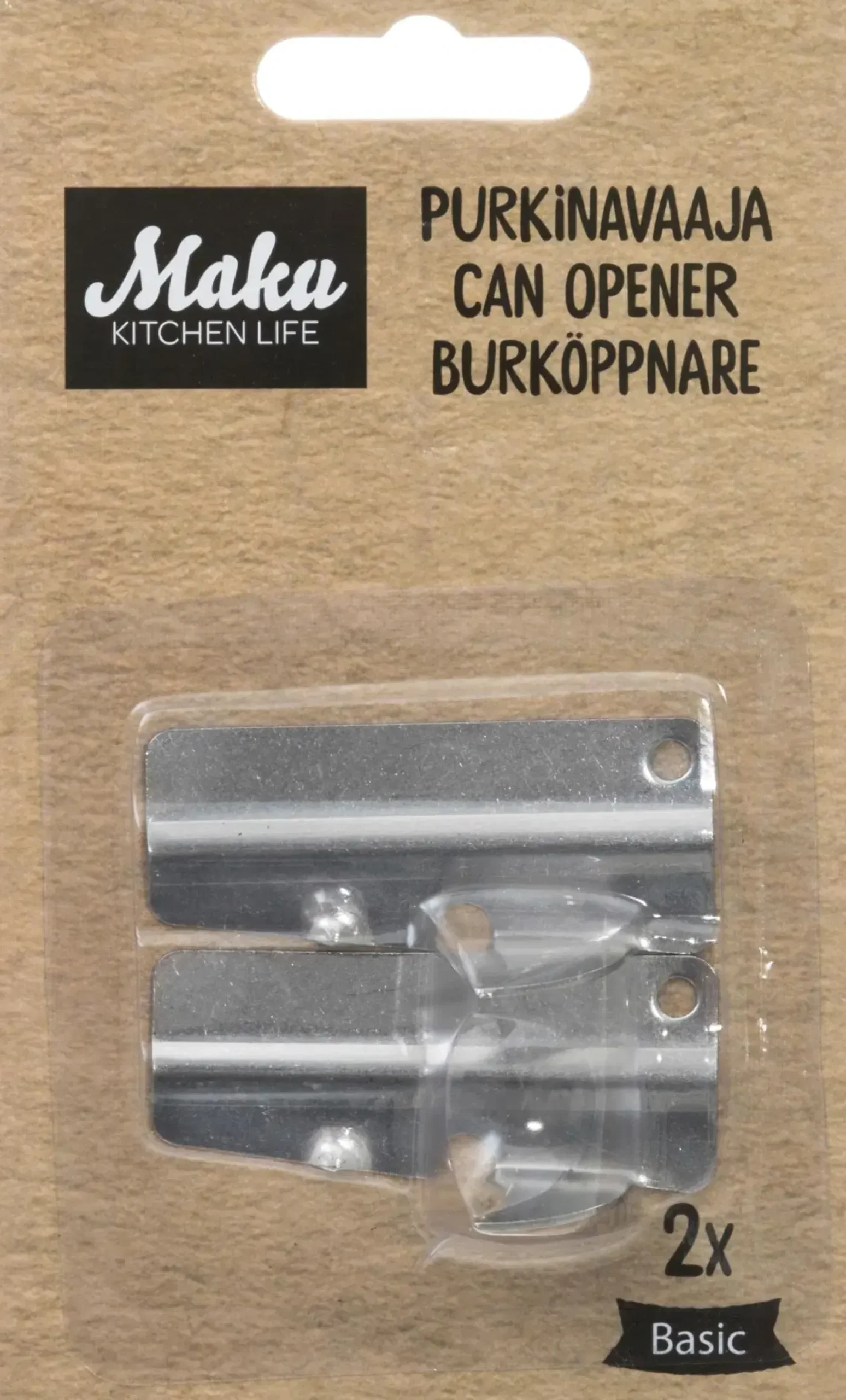 Discount Basic Purkinavaaja teräs 2 kpl Keittiötyövälineet