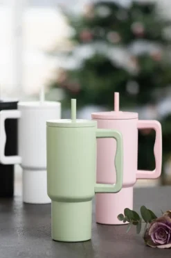 Sale Deal termosmuki pillillä 90 cl vaaleanpunainen Take-away- Ja Termosmukit