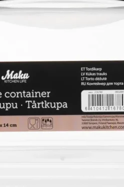 Maku Keittiötarvikkeet<Kakkukupu suorakaide valkoinen 38x17,5x14 cm