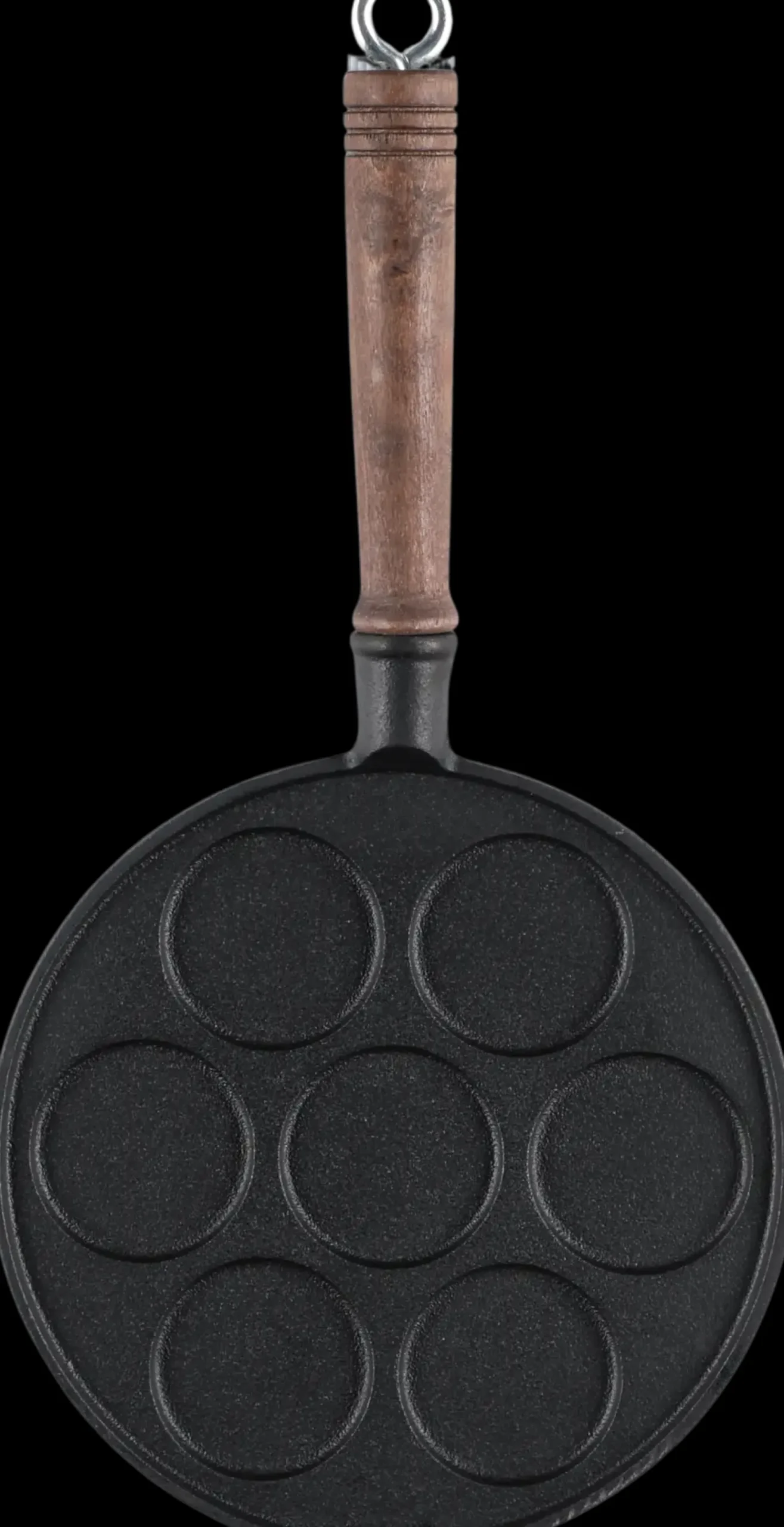 Maku Paistinpannut<Lettupannu valurauta puukahvalla 7 letulle