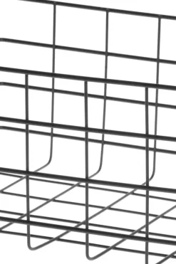 Clearance Säilytyskori metallia musta 25x20x12,5 cm Tarjoiluastiat