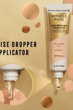 Online Miracle Pure Foundation 40 Light Ivory 30 ml Kasvomeikit