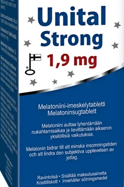 Unital Melatoniinit<Melatoniini-imeskelytabletti Strong 1,9 mg, 60 tabl. Vitabalans