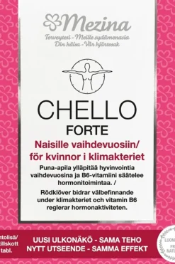 Mezina Erityisvalmisteet<Chello Forte + B6 soija-yrttivalmiste ravintolisä 120 tabl. 76 g