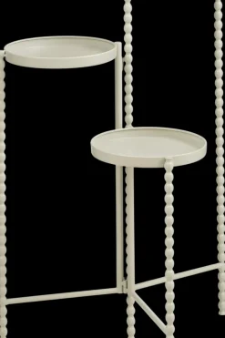 Hot Kukkateline 3 ruukulle 40x40x70 cm valkoinen Koriste-esineet