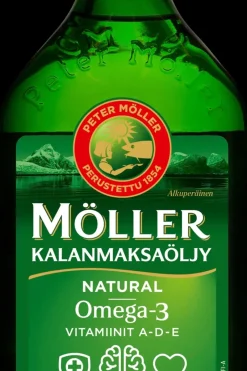 Möller Omegat Ja Muut Rasvahapot<Kalanmaksaöljy Natural Omega-3 Vitamiinit A-D-E ravintolisä 500ml