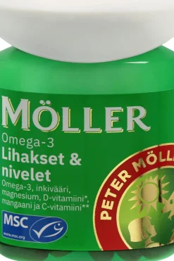 Möller Omegat Ja Muut Rasvahapot<Omega-3 Lihakset & nivelet Omega-3-rasvahappo-inkivääri-vitamiini-kivennäisainekapseli ravintolisä 81g/60kaps