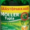 Möller Omegat Ja Muut Rasvahapot<Tupla säästöpakkaus omega-3-rasvahappo-vitamiinikapseli ravintolisä 144g/160kaps