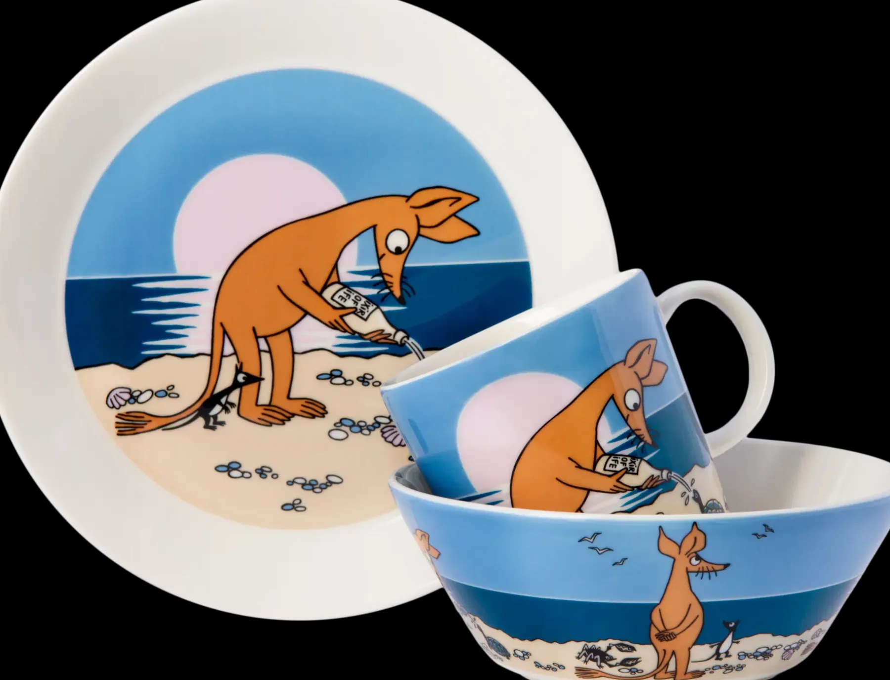 Moomin Arabia Finland Tarjoiluastiat|Kulhot<Muumi kulho 15cm Nipsu rannalla