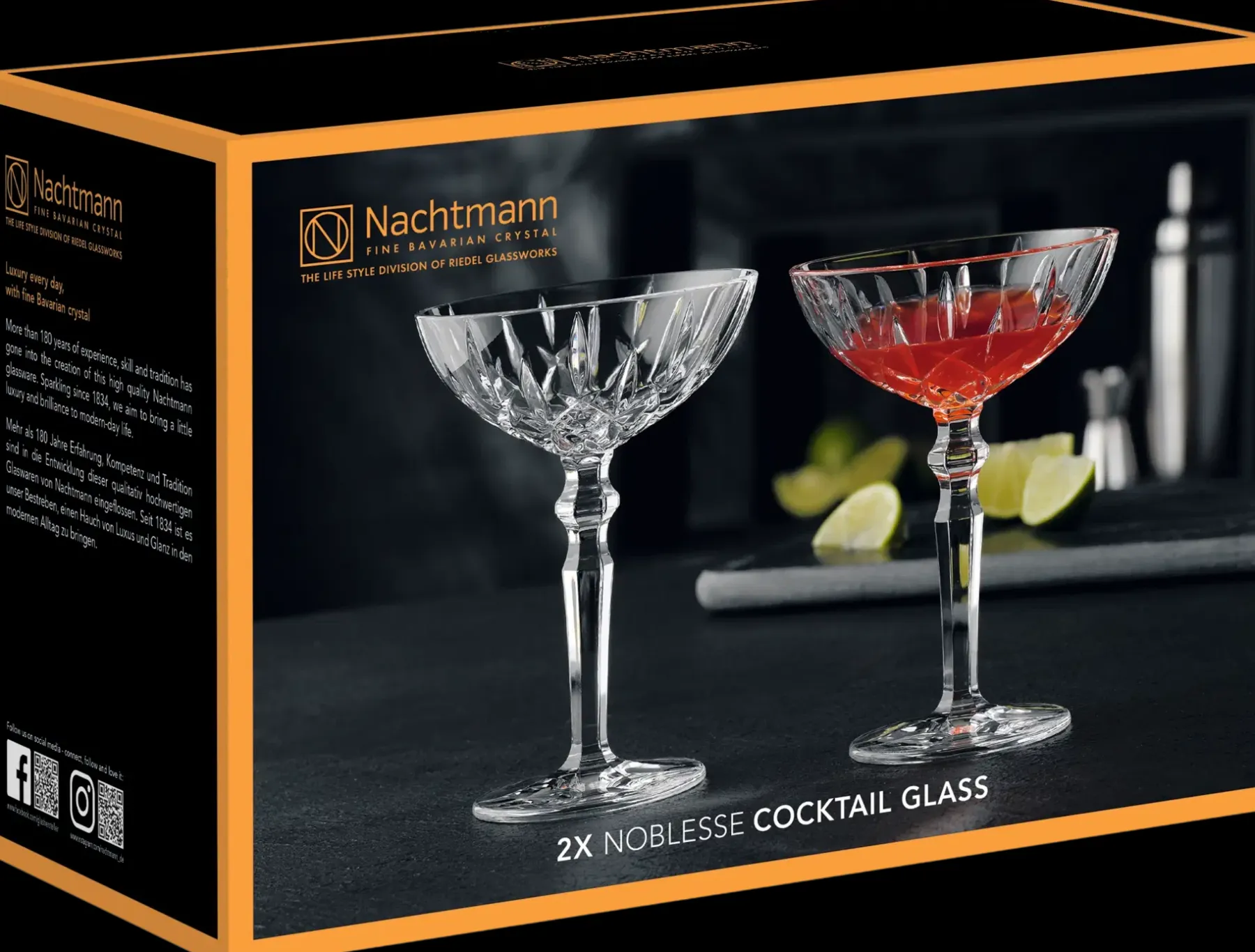 Nachtmann Lasit<Noblesse cocktail/coupette lasi 2 kpl