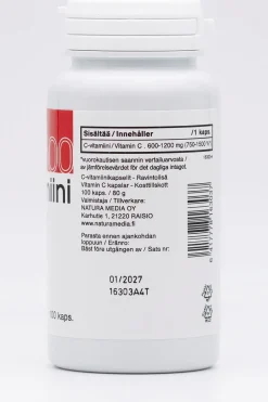 Outlet n Ruusunmarja C-vitamiini 600 mg ravintolisä 100 kaps. Vitamiinit