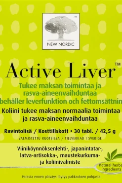 New Nordic Painonhallintavalmisteet<Active Liver™ ravintolisä 30 tabl./ 43,2 g