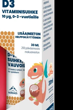 Harmonia Vitamiinit<Nordaid D-vitamiinisuihke vauvoille (0-3 -vuotiaille) 30 ml