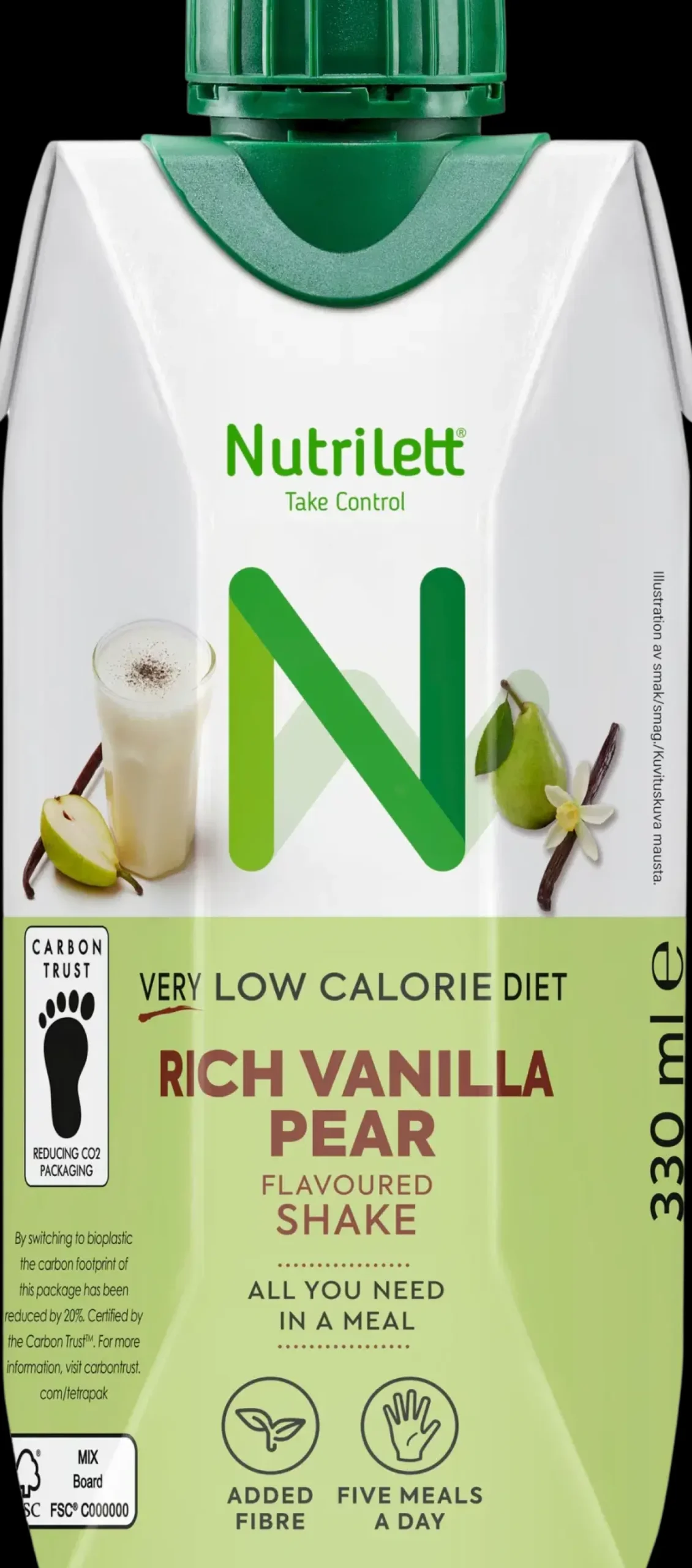 Best VLCD Rich Vanilla Pear Flavoured shake Valmis pirtelö 330ml VLCD-tuotteet