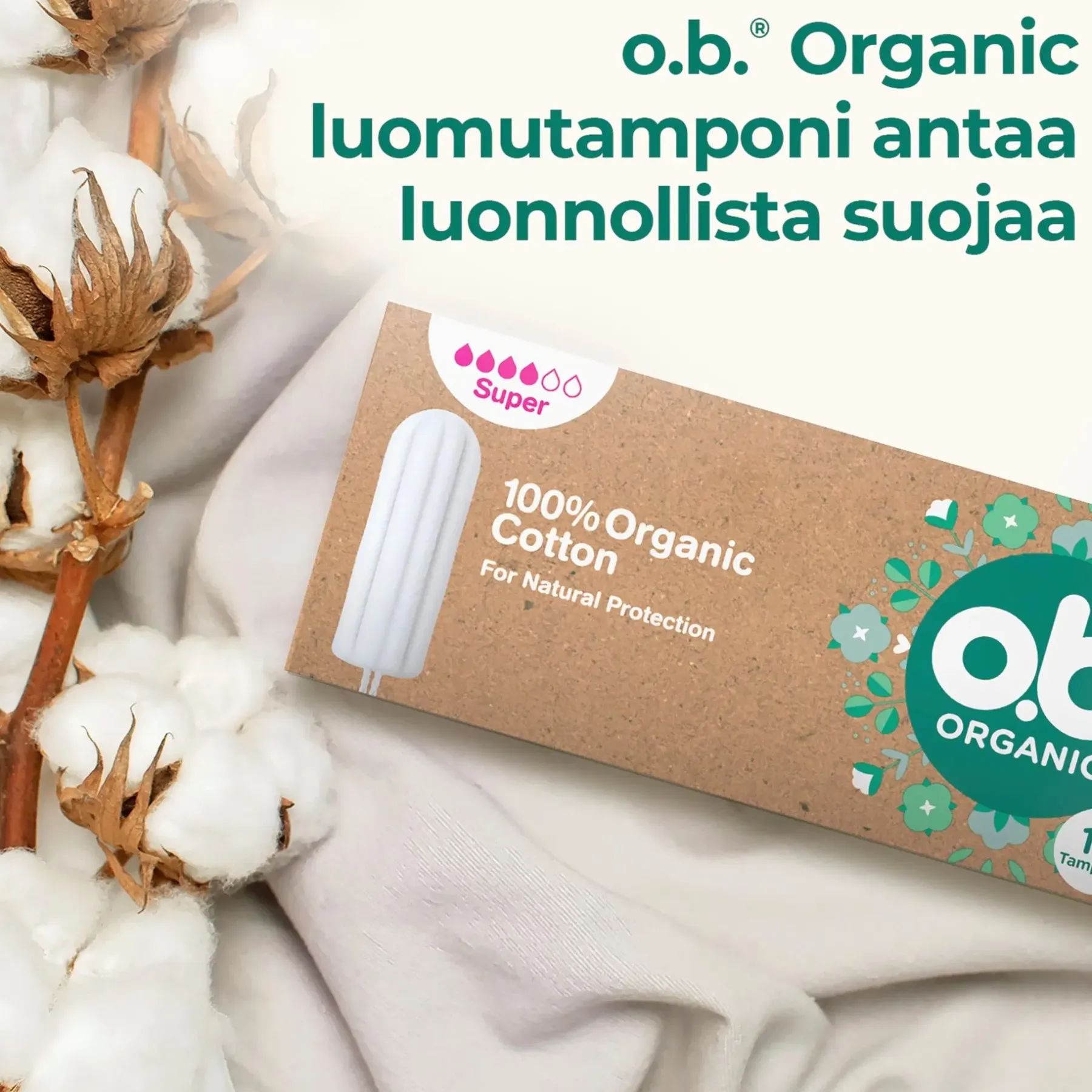 o.b. Kuukautiset Ja Intiimihygienia<® Organic Super 16 kpl