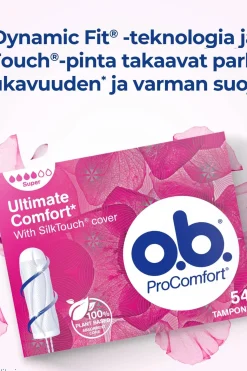 o.b. Kuukautiset Ja Intiimihygienia<ProComfort Super 54 kpl