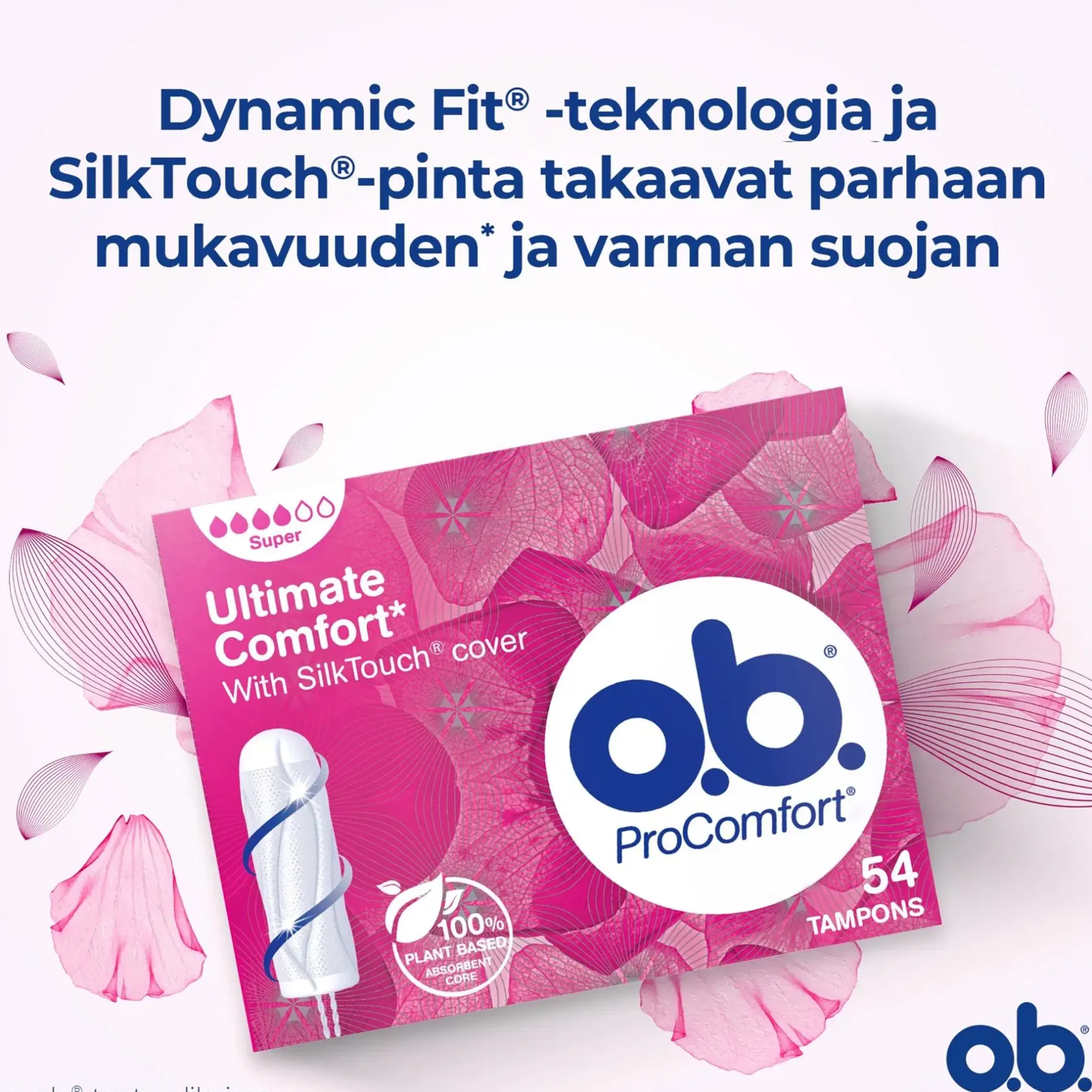 o.b. Kuukautiset Ja Intiimihygienia<ProComfort Super 54 kpl