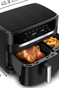 OBH Nordica Keittiökoneet<XXL Dual Easy 11l air fryer AG9428S0 musta