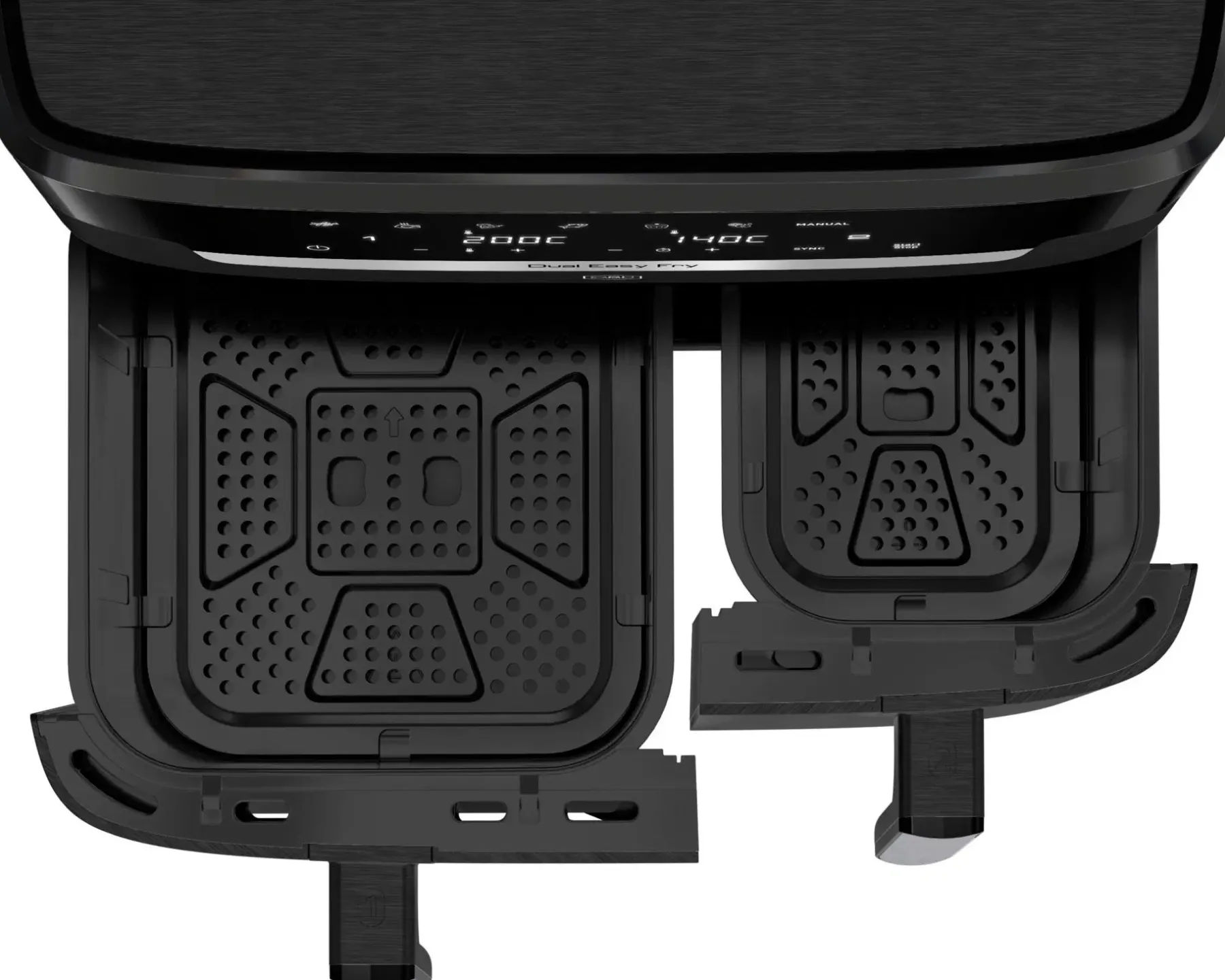 OBH Nordica Keittiökoneet<XXL Dual Easy 11l air fryer AG9428S0 musta