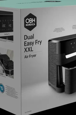 OBH Nordica Keittiökoneet<XXL Dual Easy 11l air fryer AG9428S0 musta