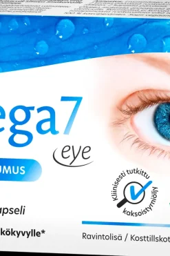 Omega7 Eye Kaksoistyrniöljy-, samettikukkauutekapseli 60 kaps Omegat Ja Muut Rasvahapot