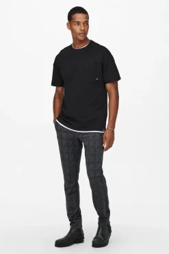 Discount Only & Sons Onsmark slim check housut Housut