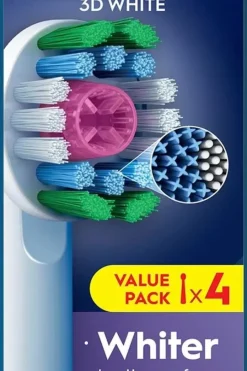 Clearance 3D White 4kpl vaihtoharja Suuhygienia|Suuhygienia