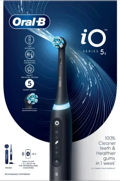 Outlet Sähköhammasharja iO 5S Black Braun-tekniikalla Suuhygienia|Suuhygienia