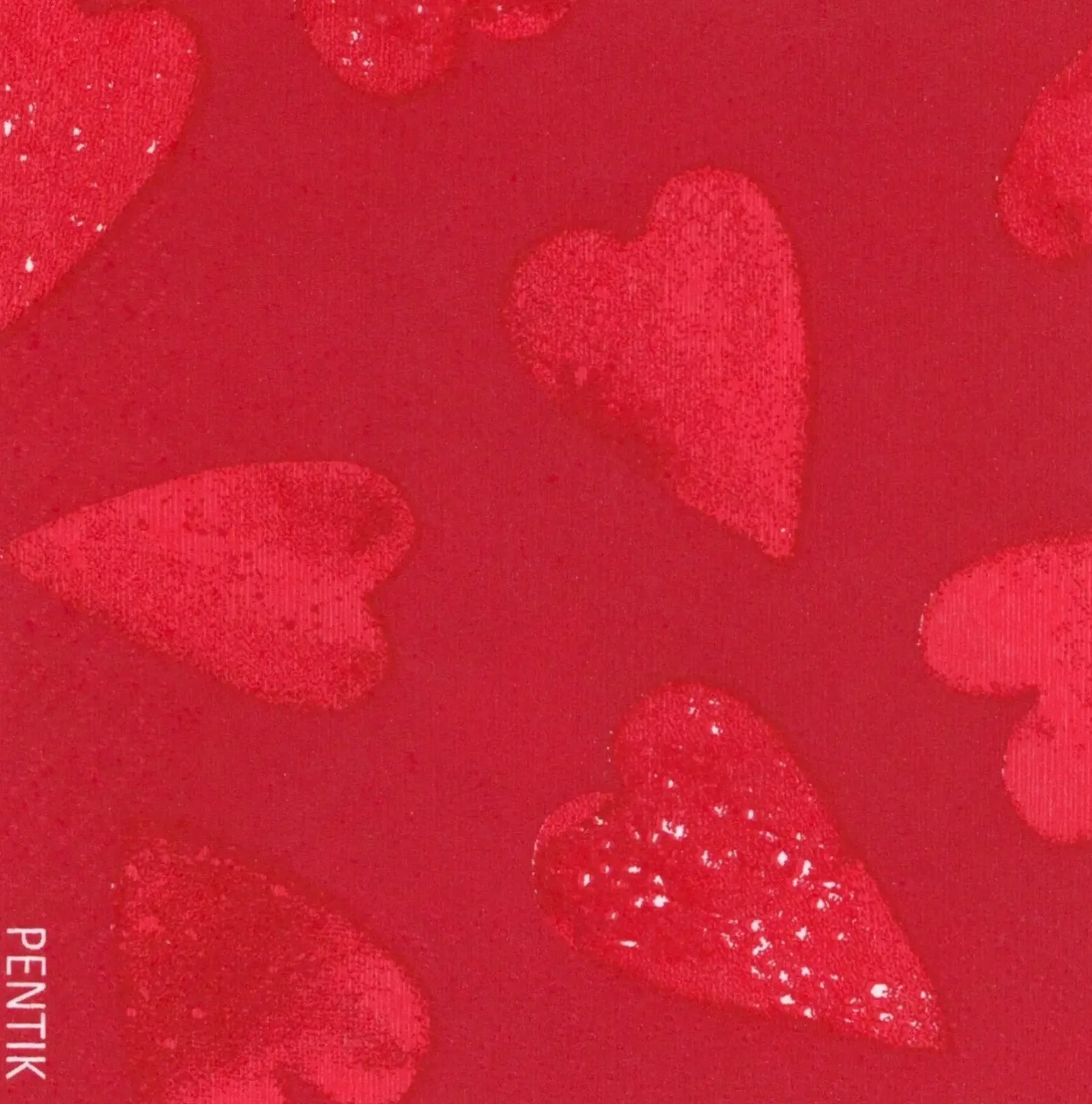 Pentik Servetit Ja Lautasliinat<25cm Kotisydän punainen 20kpl lautasliina