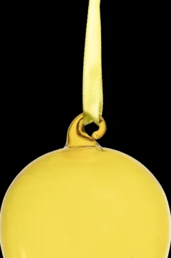 Hot Ilmapallo lasikoriste 6x8 cm vaaleankeltainen Kausikoristeet