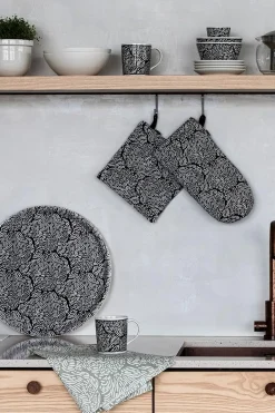 Pentik Keittiötekstiilit<Jäkälä Patakinnas Musta 16x31 cm