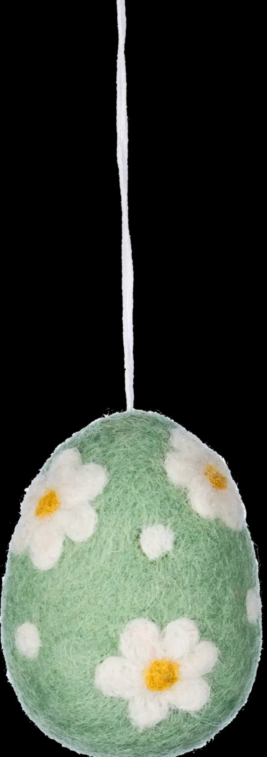 Discount Kukkamuna huopakoriste 5x5x7cm, vihreä Kausikoristeet