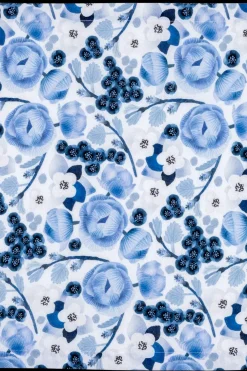 Clearance Lapin kukka akryylipinnoitettu kaitaliina 45x160 cm, sininen Pöytäliinat Ja -tabletit