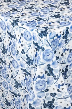 Hot Lapin Kukka pöytäliina 145x250 cm, sininen Pöytäliinat Ja -tabletit