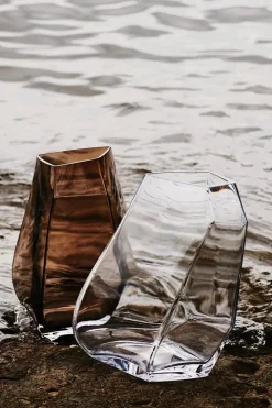 Outlet Lohkare lasimaljakko 21x27 cm, ruskea Maljakot