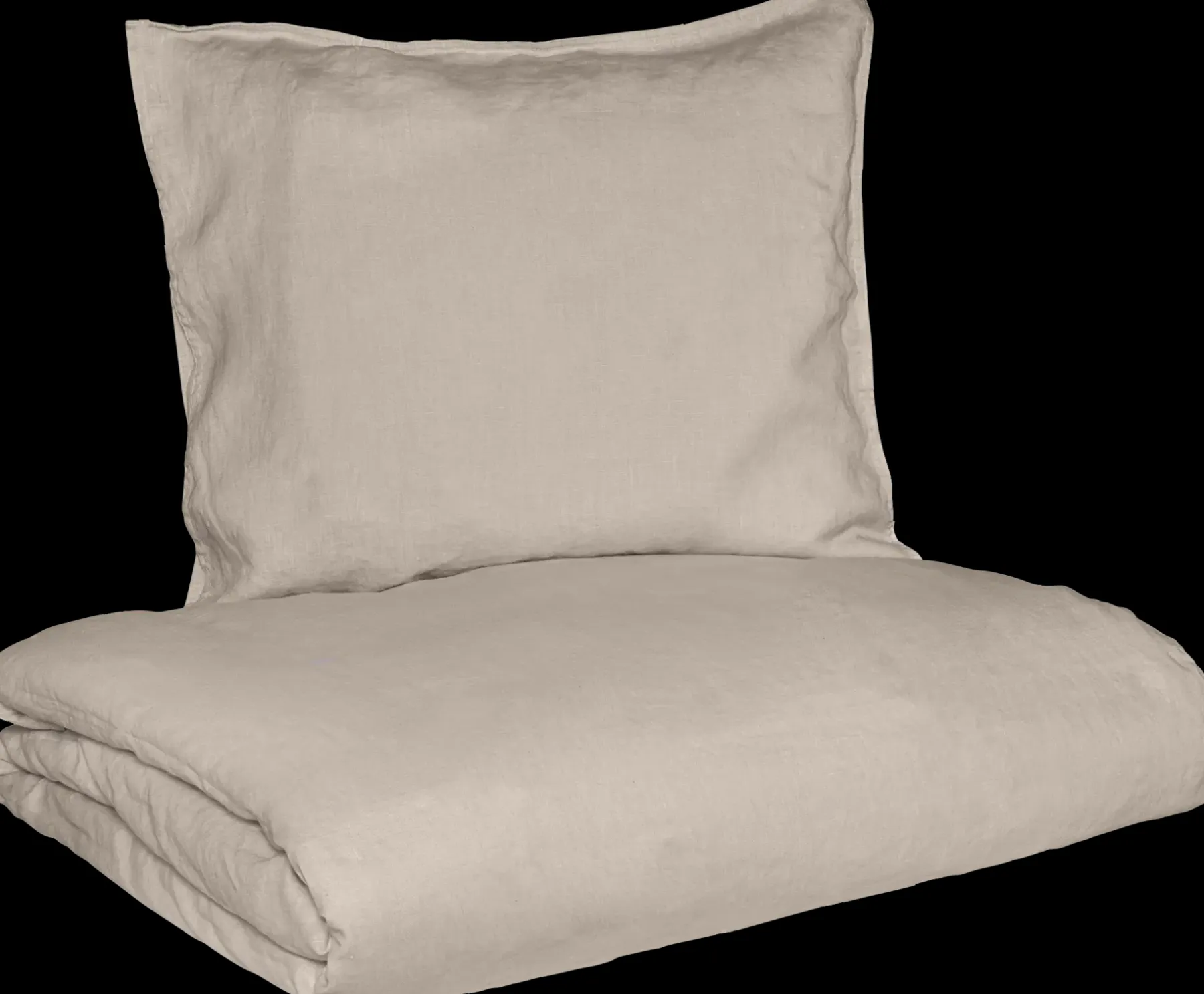 Pentik Pussilakanat<Soolo pellavapussilakanasetti 150x210+50x60 cm, vaaleanruskea