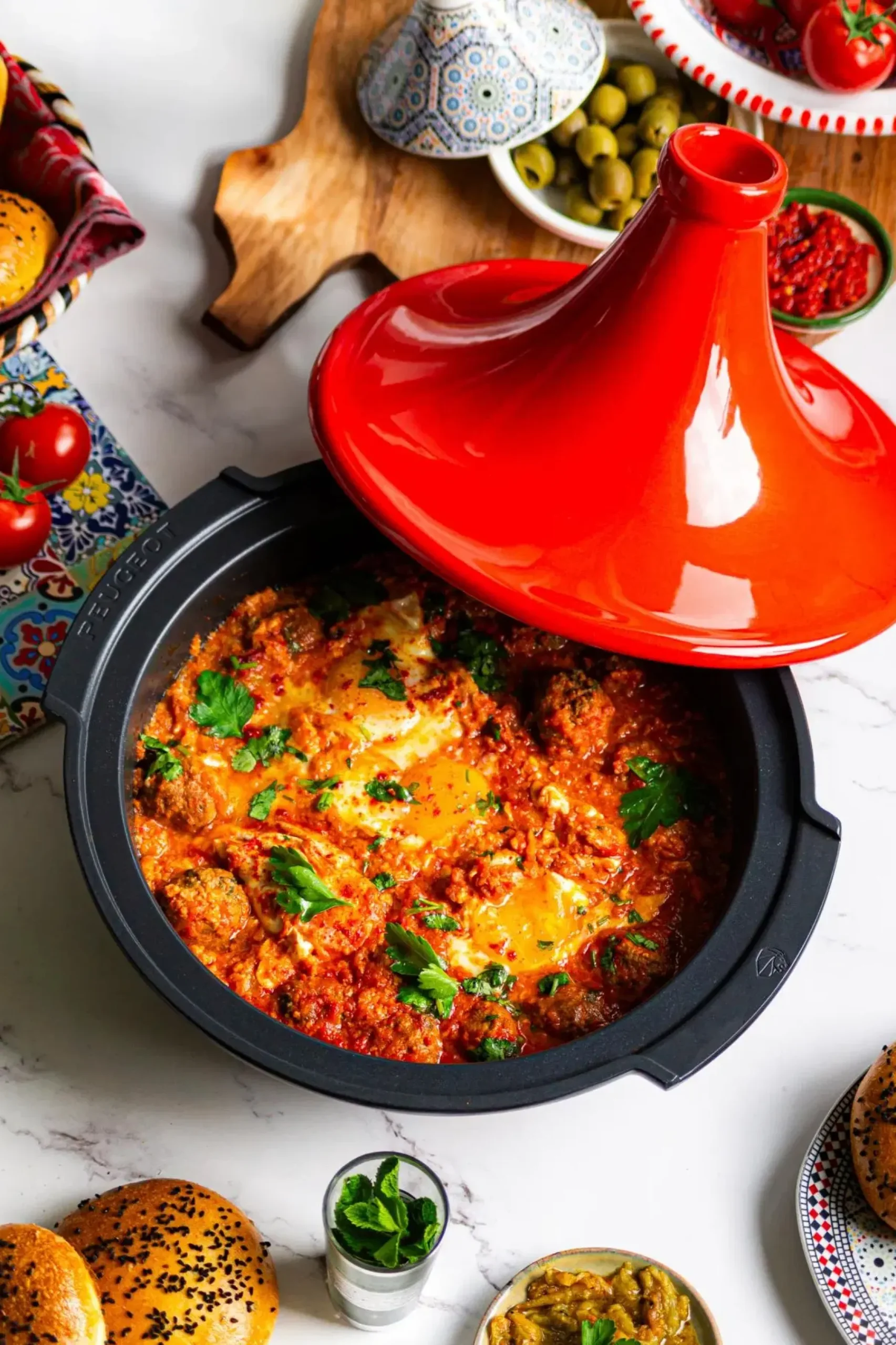 Peugeot Padat<Atlas tagine 30 cm punainen