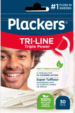 Plackers Suuhygienia|Suuhygienia<Tri-line hammaslankain 30kpl