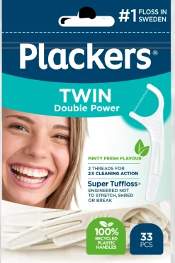 Plackers Suuhygienia|Suuhygienia<Twin Hammaslankain 33kpl