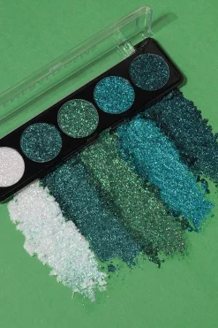 Clearance viiden sävyn glitterpaletti Emerald Gems 4,5 g Silmämeikit