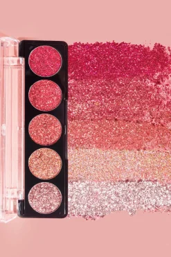 Hot viiden sävyn glitterpaletti Ruby Gems 4,5 g Silmämeikit