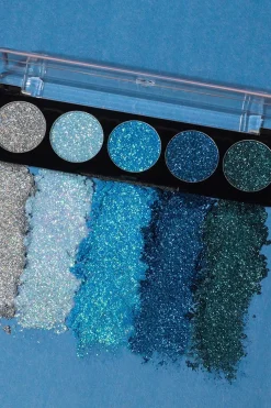 Profusion Cosmetics Silmämeikit<viiden sävyn glitterpaletti Aqua Gems