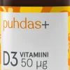 Clearance D3-Vitamiini 50µg 120 kaps Vitamiinit