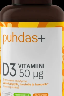 Clearance D3-Vitamiini 50µg 120 kaps Vitamiinit