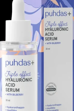 Puhdas+ Kasvojenhoito<Kolmitehoinen Hyaluronihapposeerumi + mustikka 30 ml