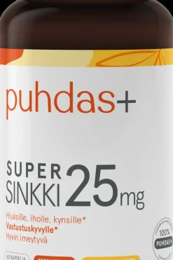 Outlet Super sinkki 25mg 60kaps Kivennäis- Ja Hivenaineet